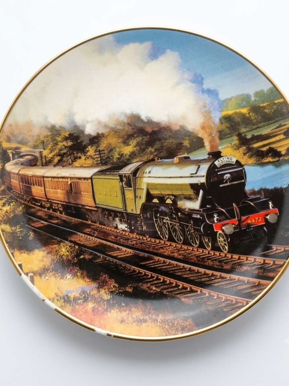 Royal Doulton Flying Scotsman Train Collector Plate Nicolas Trudgian Limited Ed